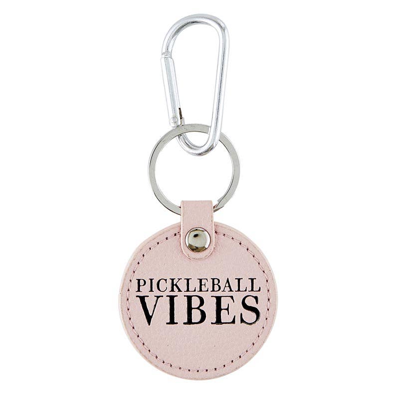 Santa Barbara Design Studio by Creative Brands - Round Leather Keychain - Pickleball Vibes