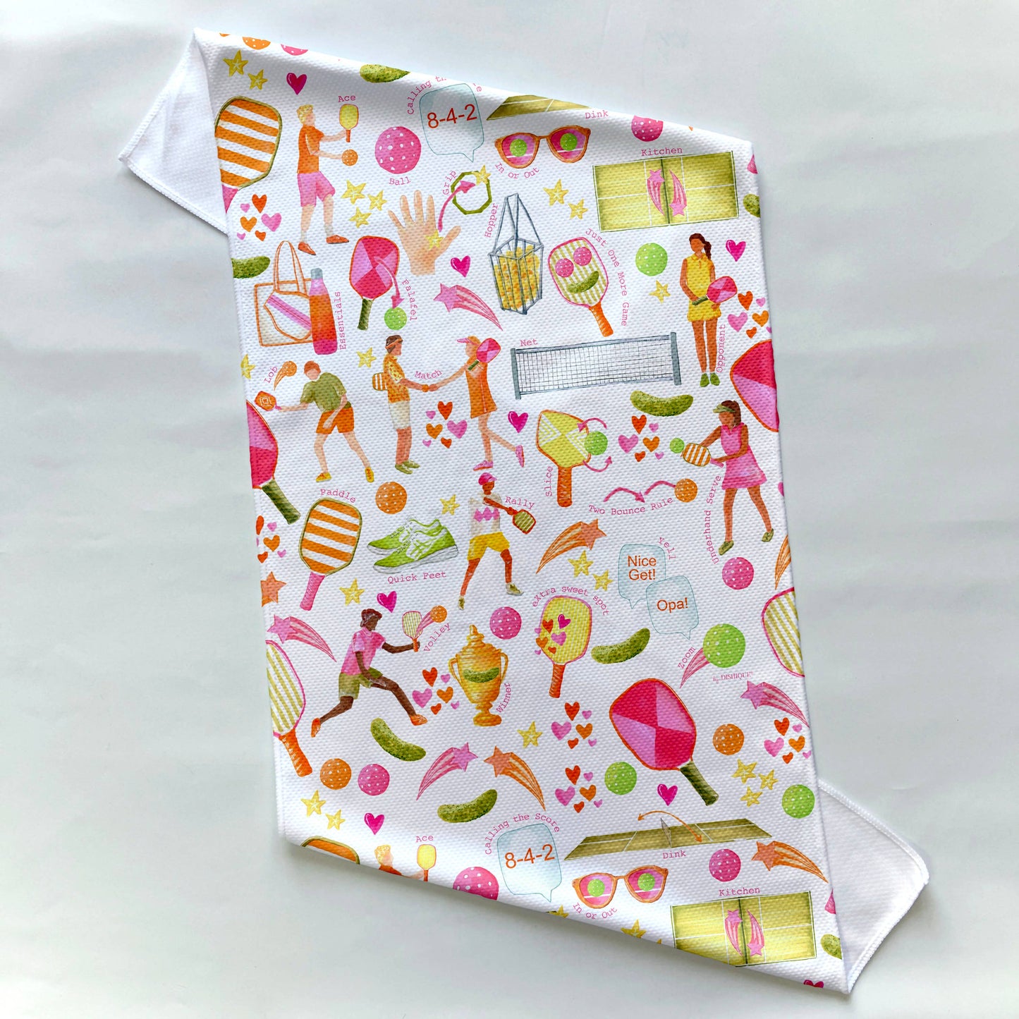 Pickleball Alphabet Pattern 32" Cooling Towel