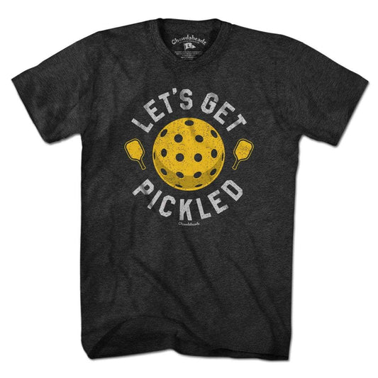 Let's Get Pickled Pickleball Men's T-Shirt:  Charcoal