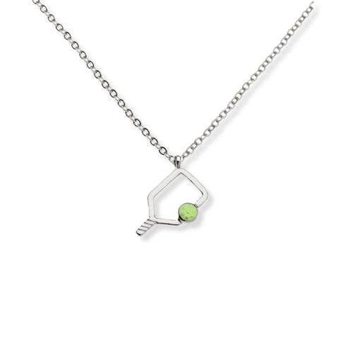 Born To Rally Pickleball Necklace - Green