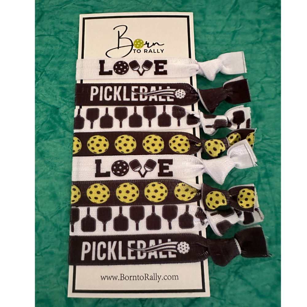 Born to Rally - Pickleball Love Hair Ties -