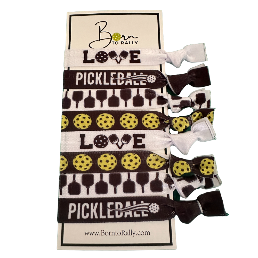 Born to Rally - Pickleball Love Hair Ties -